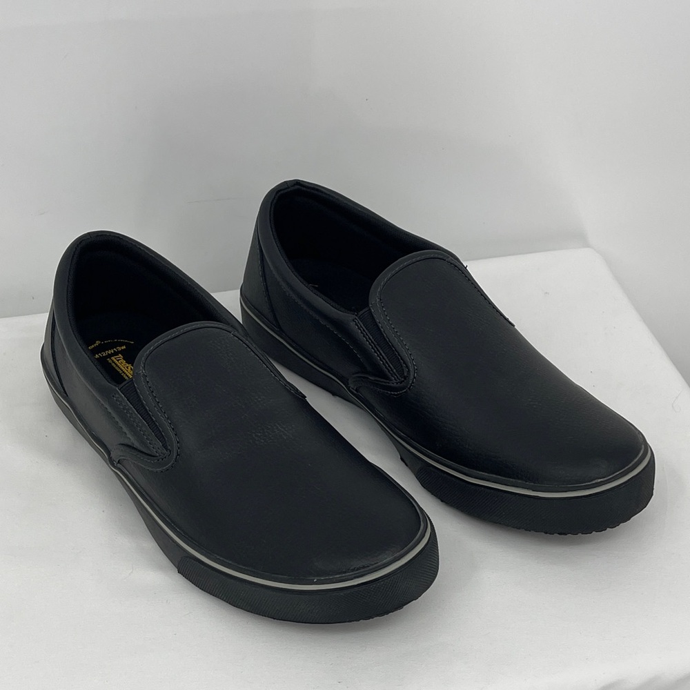 TREDSAFE MENS SIZE 12 WOMENS SIZE 13W Classic Black Slip-On Loafers